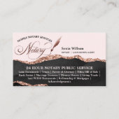 モバイル公証人およびローンの署名エージェントのブラックアゲート 名刺 (正面)