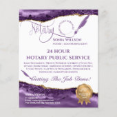 モバイル公証人およびローンの署名エージェントティール（緑がかった色）アゲートフライ チラシ (正面)