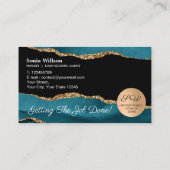 モバイル公証人およびローンの署名エージェントティール（緑がかった色） 名刺 (裏面)