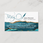 モバイル公証人およびローンの署名エージェントティール（緑がかった色） 名刺 (正面)