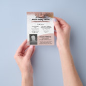 モバイル公証人およびローンの署名エージェントピンクグリッター チラシ (手)