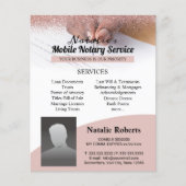 モバイル公証人およびローンの署名エージェントピンクグリッター チラシ