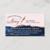 モバイル公証人およびローンの署名エージェントNavy Flyer 名刺 (正面)