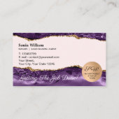 モバイル公証人およびローン署名エージェント紫金ゴールド 名刺 (裏面)