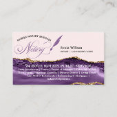 モバイル公証人およびローン署名エージェント紫金ゴールド 名刺 (正面)