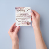 モバイル公証人およびローン署名エージェント赤面ピンクフライ チラシ (手)