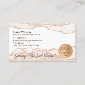 モバイル公証人およびローン署名エージェント赤面ピンク 名刺 (裏面)