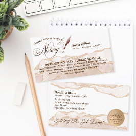 モバイル公証人およびローン署名エージェント赤面ピンク 名刺