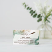 モバイル公証人およびローン署名エージェントSage Green 名刺 (スタンド正面)