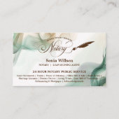 モバイル公証人およびローン署名エージェントSage Green 名刺 (正面)