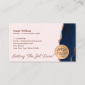 モバイル公証人およびローン署名業者のバラ金ゴールド 名刺 (裏面)