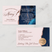 モバイル公証人およびローン署名業者のバラ金ゴールド 名刺 (正面/裏面)