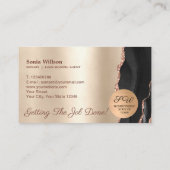 モバイル公証人およびローン署名業者のバラ金ゴールド 名刺 (裏面)