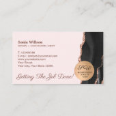 モバイル公証人およびローン署名業者のバラ金ゴールド 名刺 (裏面)