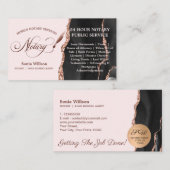 モバイル公証人およびローン署名業者のバラ金ゴールド 名刺 (正面/裏面)