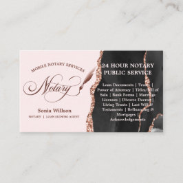 モバイル公証人およびローン署名業者のバラ金ゴールド 名刺