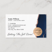 モバイル公証人およびローン署名業者のバラ金ゴールド 名刺 (裏面)