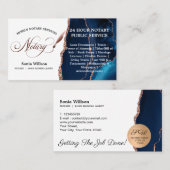 モバイル公証人およびローン署名業者のバラ金ゴールド 名刺 (正面/裏面)