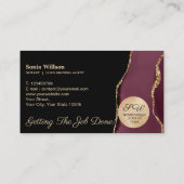 モバイル公証人およびローン署名業者の羽毛ペン 名刺 (裏面)