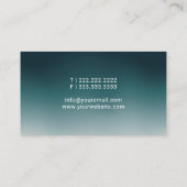 モバイル公証人エレガントティール(緑がかった色)グラデーション署名 名刺 (裏面)