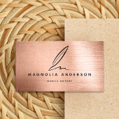 モバイル公証人クイルバラ金ゴールドブラシ付きメタル 名刺