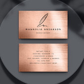 モバイル公証人クイルバラ金ゴールドブラシ付きメタル 名刺