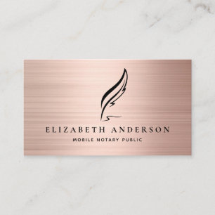 モバイル公証人クイルバラ金ゴールドブラシ金属 名刺