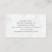 モバイル公証人クイル大理石 名刺 (裏面)