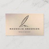 モバイル公証人クイル金ゴールド虹色 名刺 (正面)