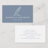 モバイル公証人クイル |青(白) 名刺 (正面/裏面)