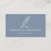 モバイル公証人クイル |青(白) 名刺 (正面)