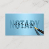 モバイル公証人サービスのシグネチャーモダンライトブルー 名刺 (正面)