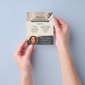 モバイル公証人サービスアイボリー金ゴールドグリッター写真 チラシ (手)