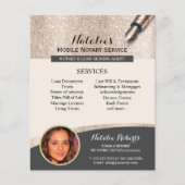 モバイル公証人サービスアイボリー金ゴールドグリッター写真 チラシ (正面)