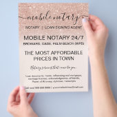 モバイル公証人サービスバラ金ゴールドグリッター グラデーション チラシ (手)