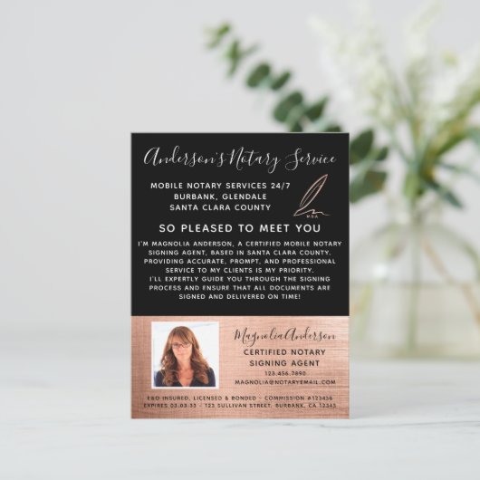 モバイル公証人サービスバラ金ゴールドフォトマーケティング ポストカード (スタンド正面)