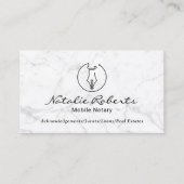 モバイル公証人サービスミニマリストペンニブマーブル 名刺 (正面)