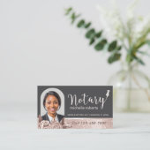 モバイル公証人サービスモダンバラ金ゴールド花 名刺 (スタンド正面)