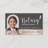 モバイル公証人サービスモダンバラ金ゴールド花 名刺 (正面)