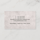 モバイル公証人サービスヴィンテージ羽毛ペン 名刺 (裏面)