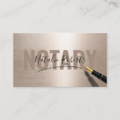 モバイル公証人サービス署名エレガント金ゴールド 名刺 (正面)