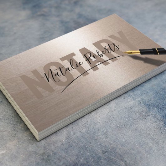 モバイル公証人サービス署名エレガント金ゴールド 名刺