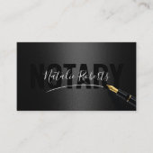 モバイル公証人サービス署名ブラック&バラ金ゴールド 名刺 (正面)