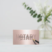 モバイル公証人サービス署名モダンバラ金ゴールド 名刺 (スタンド正面)