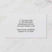 モバイル公証人サービス署名BW写真 名刺 (裏面)