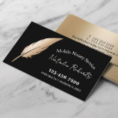 モバイル公証人サービス金ゴールドフェザーペンブラック 名刺