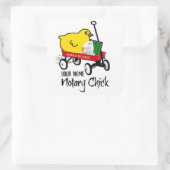 モバイル公証人シック赤ワゴンカスタマイズ名前 スクエアシール (バッグ)