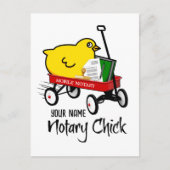 モバイル公証人シック赤ワゴンカスタマイズ名前 ポストカード (正面)