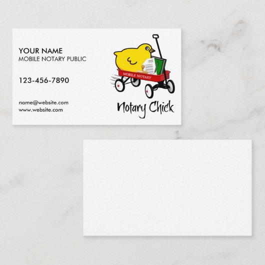 モバイル公証人シック赤ワゴンカスタマイズ 名刺 (正面/裏面)