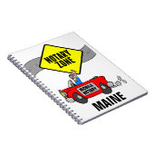 モバイル公証人ゾーンレッドスポーツカーメイン ノートブック (右側)